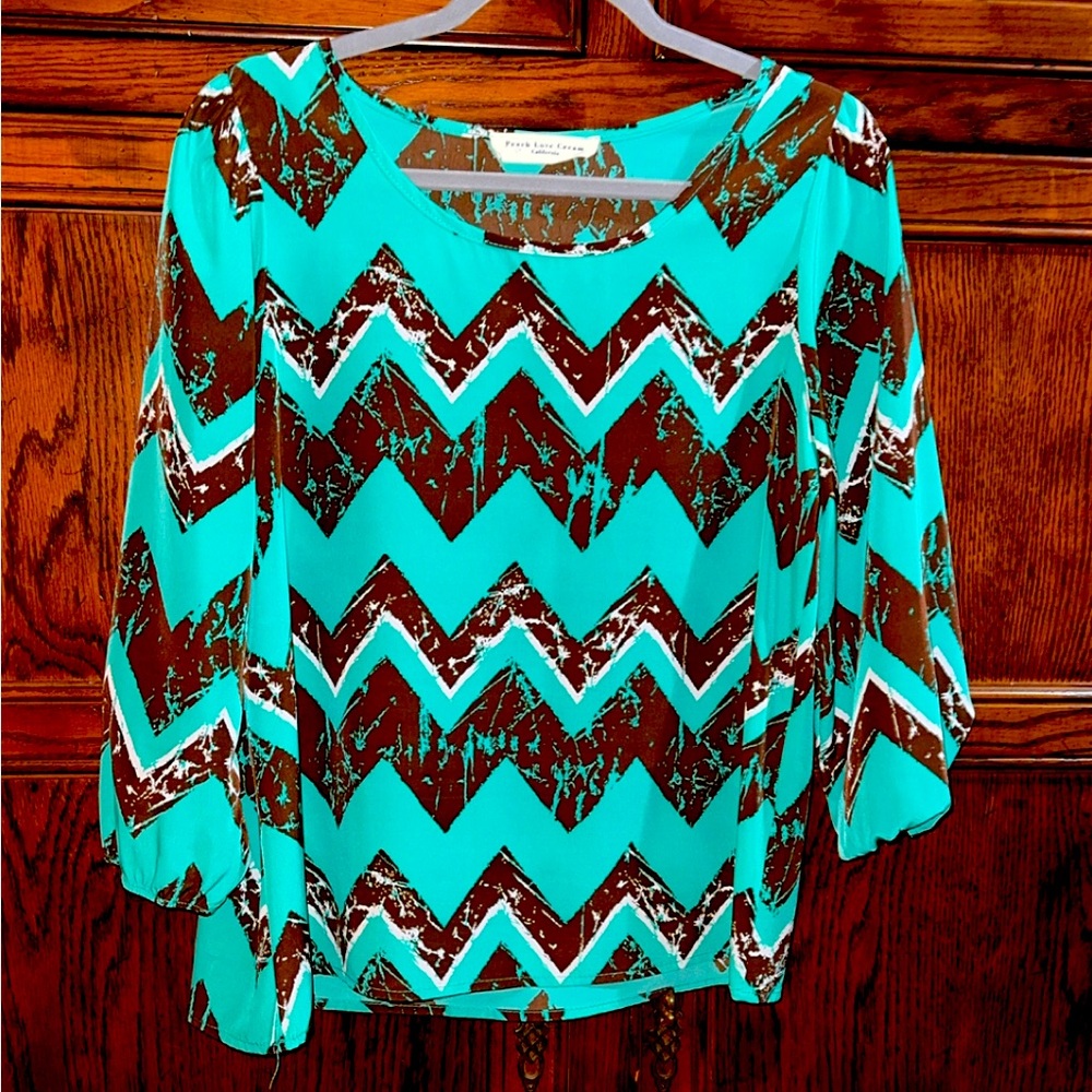 Chevron Patterned Women's Top